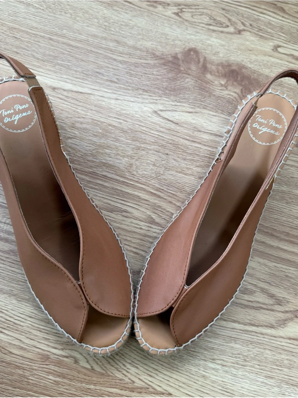 Toni Pons Wedge Bernia-P Tan Leather Espadrilles